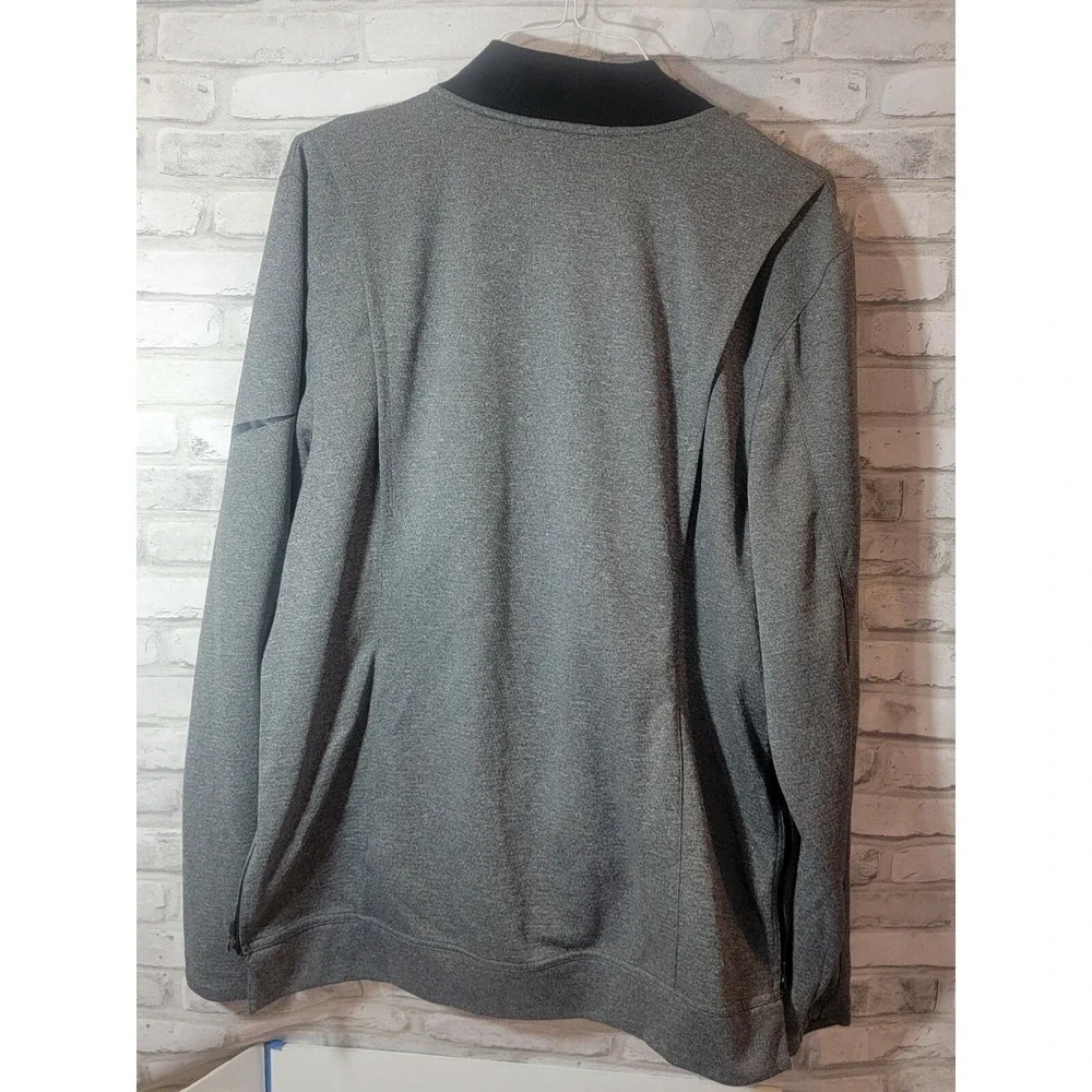 Nike XL Basketball Dri-Fit Charcoal Black Mesh‎ Zippered Pockets Full Zip Jacket